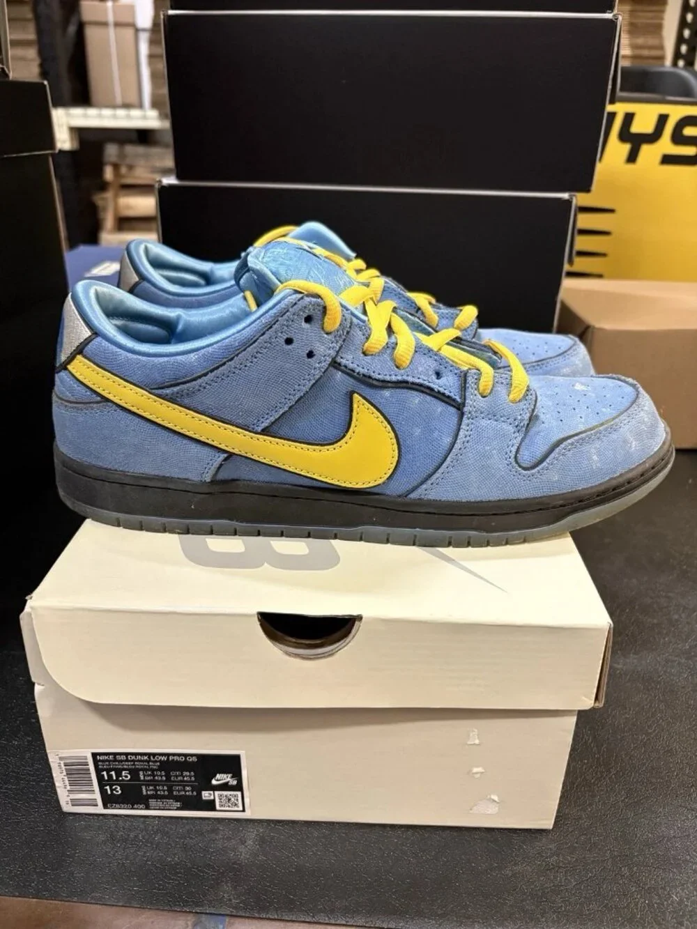 WORN Men’s Nike SB Nike Dunk Low Powerpuff Girls Bubbles FZ8320-400 Size 11.5